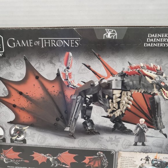 New Mega Construx GAME OF THRONES Daenerys & Drogon HBO Series 735 pcs Building - Picture 6 of 15